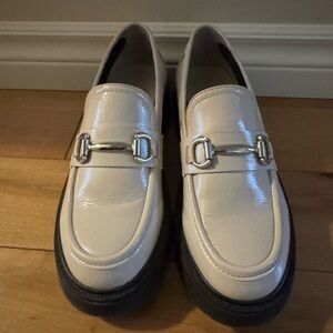 Beige And Black Loafers